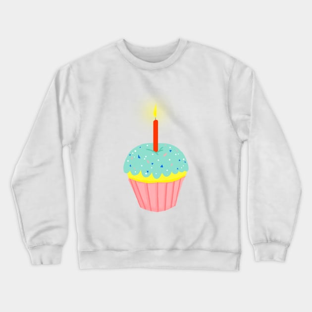 Birthday Cupcake Crewneck Sweatshirt by GiuliaM